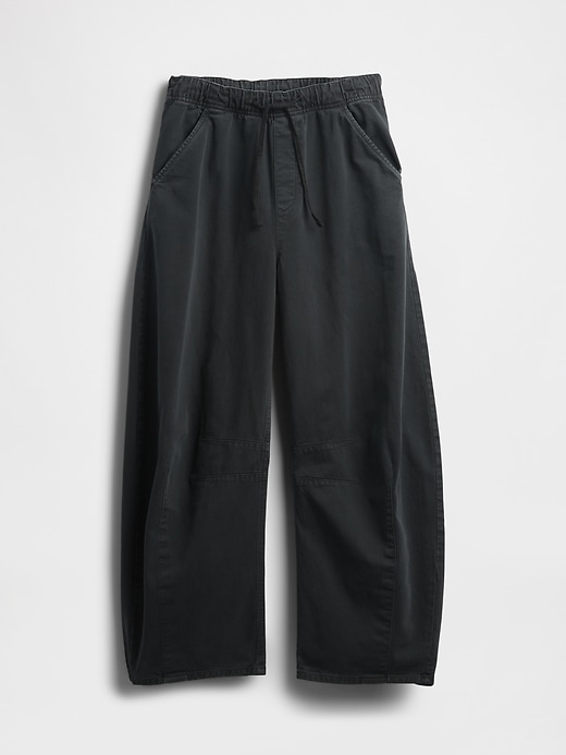 pantalon en sergé taille mi-haute à coupe flatteuse
