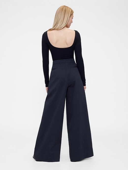 pantalon marin taille haute en sergé gapstudio