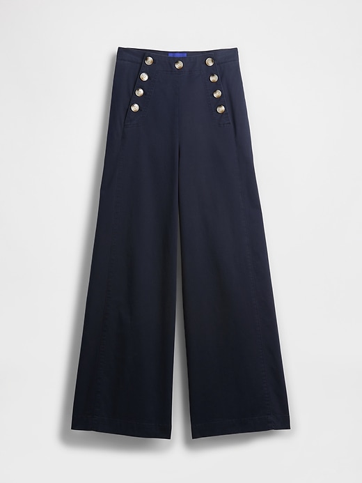pantalon marin taille haute en sergé gapstudio