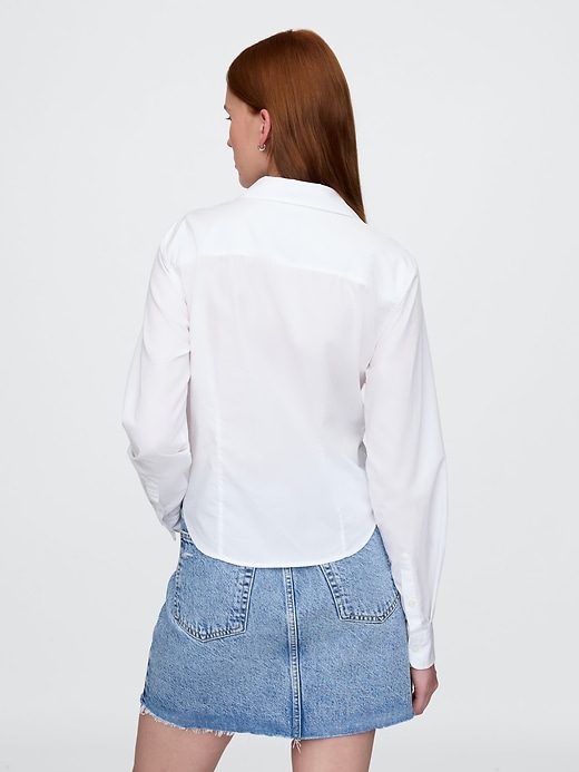chemise courte ajustée en coton biologique