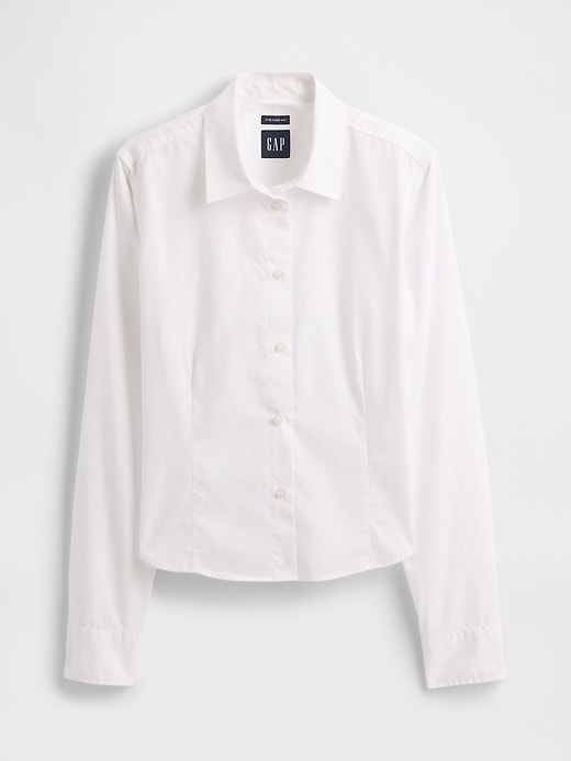 chemise courte ajustée en coton biologique