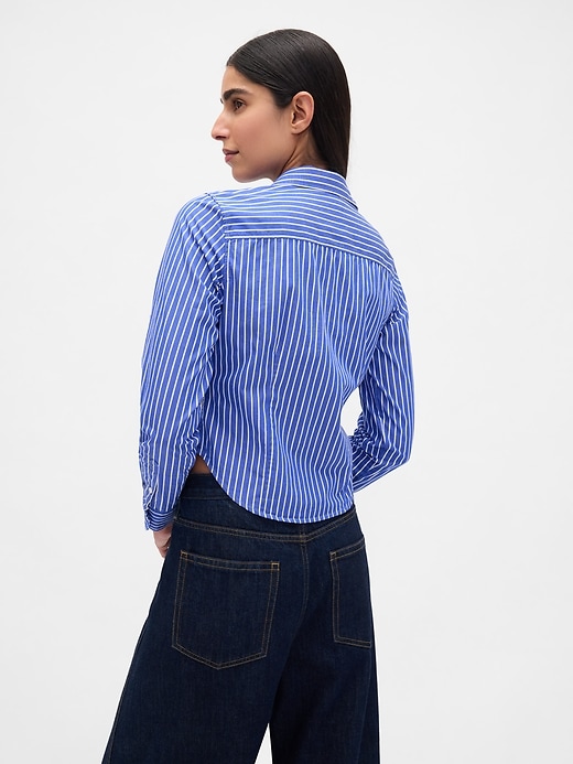 chemise courte ajustée en coton biologique