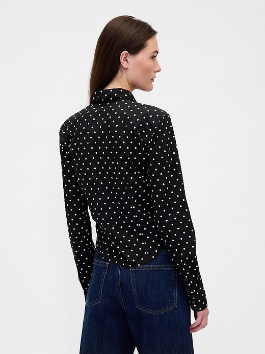 chemise courte ajustée en coton biologique