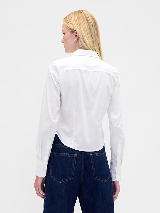 chemise courte ajustée en coton biologique