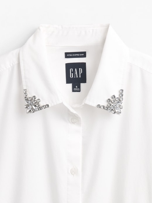 chemise courte ajustée en coton biologique