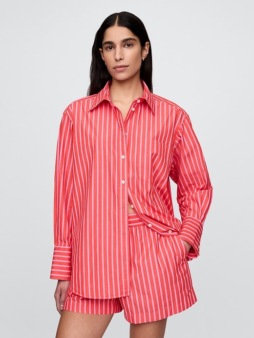 chemise grande taille en popeline de coton biologique