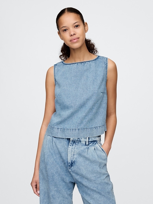 débardeur en denim ultra-doux