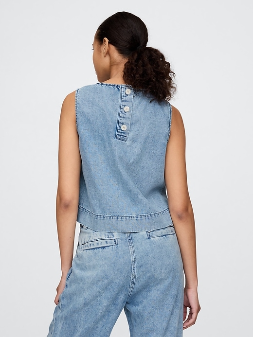 débardeur en denim ultra-doux