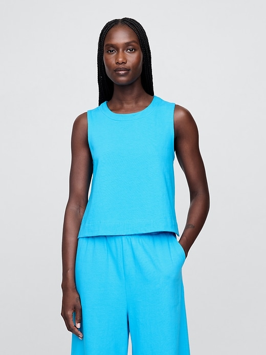 débardeur en denim ultra-doux