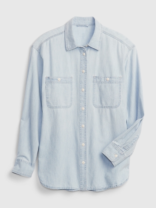 chemise en jean ample