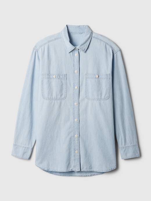 chemise en jean ample