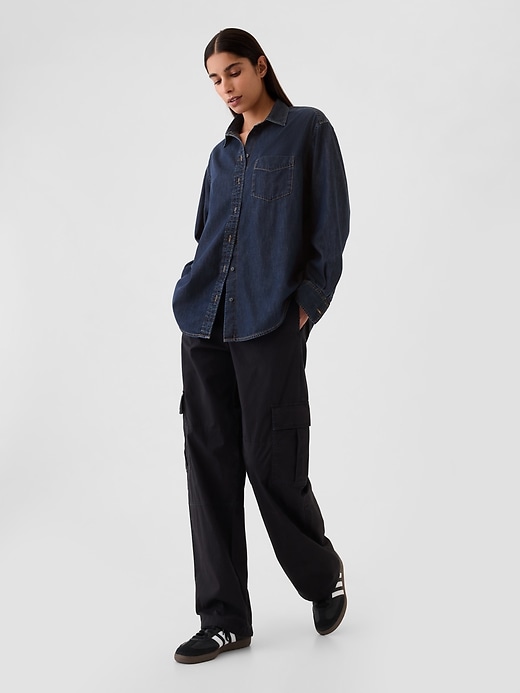 chemise en jean ample
