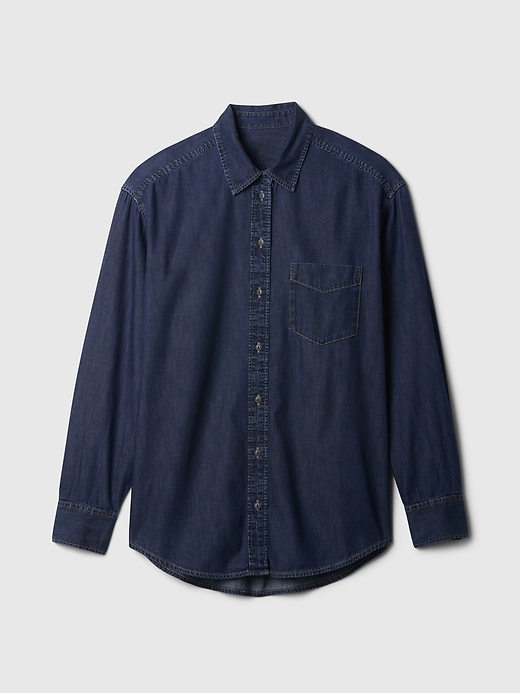 chemise en jean ample