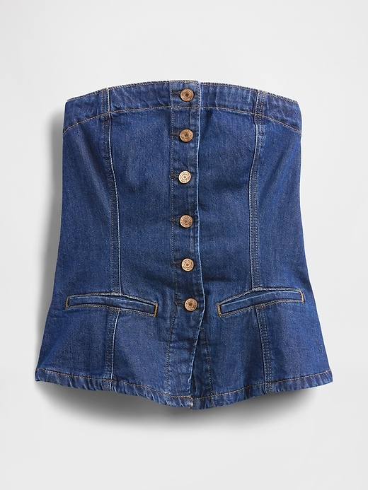 gilet sans bretelles en jean