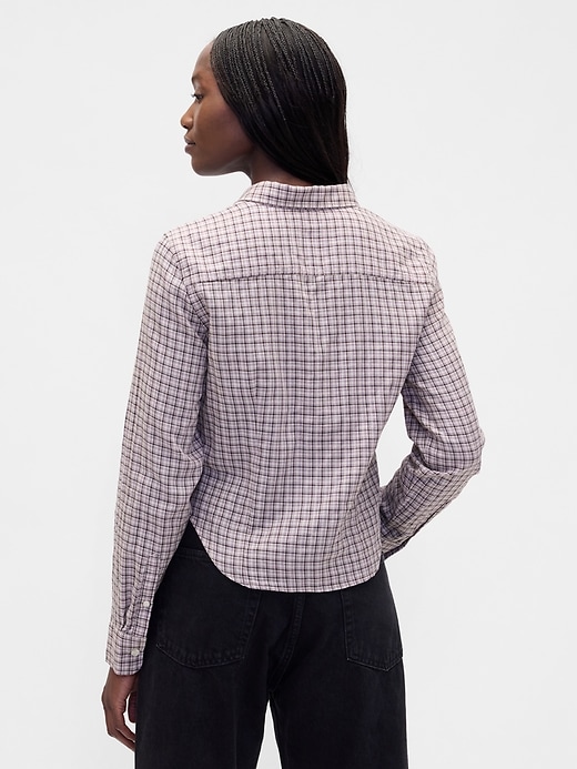 chemise à carreaux en flanelle cintrée
