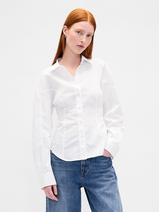 chemise classique dolman en popeline de coton biologique