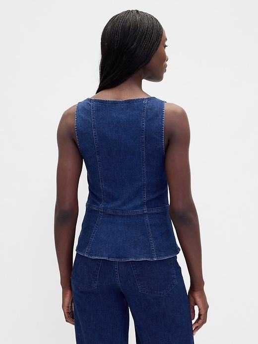 gilet zippé en denim