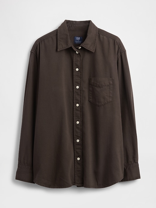 chemise grande taille en denim ultra-doux