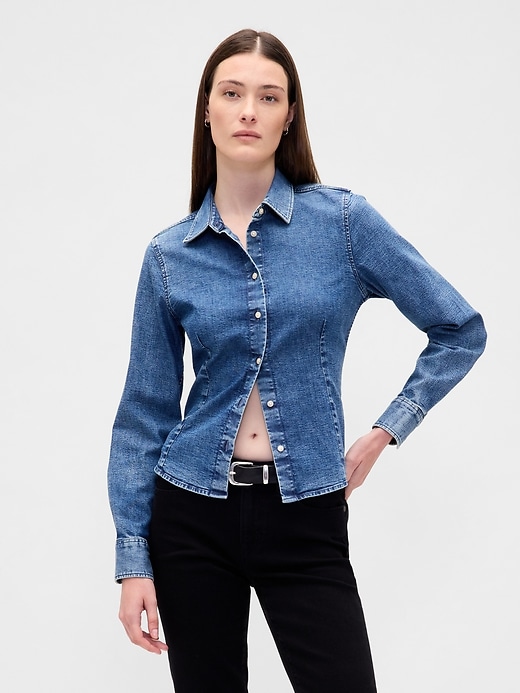 chemise en jean cintrée