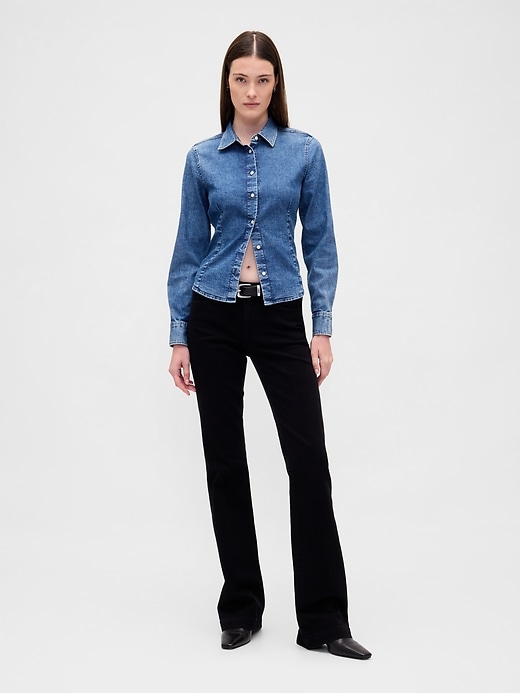 chemise en jean cintrée