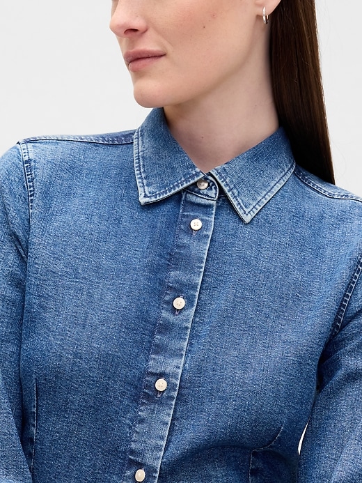 chemise en jean cintrée