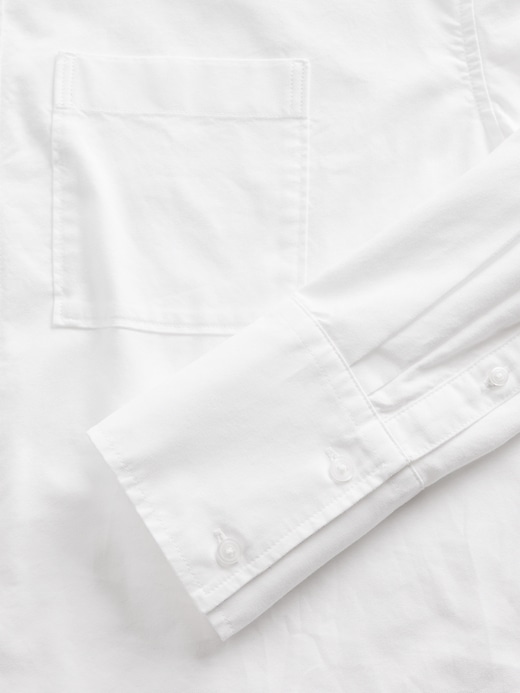 chemise courte à ourlet droit en coton biologique