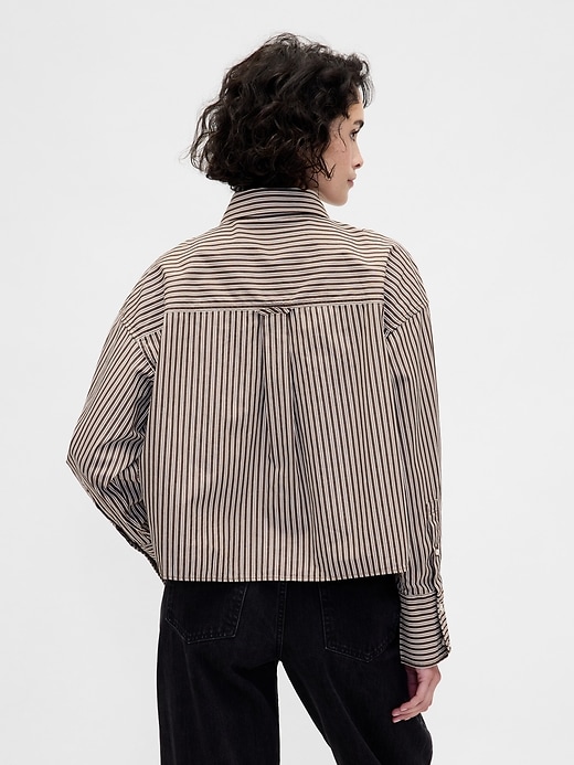 chemise courte à ourlet droit en coton biologique