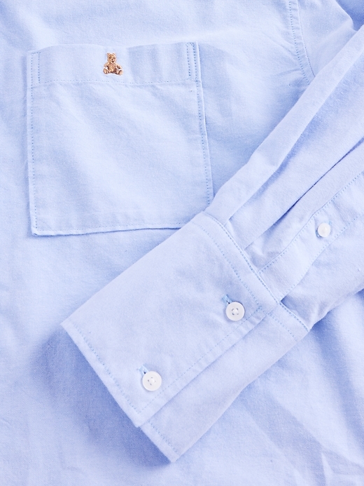 chemise courte à ourlet droit en coton biologique