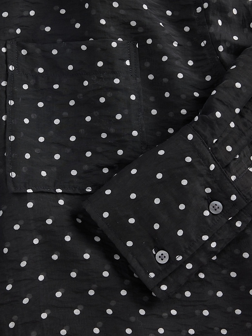chemise courte transparente à ourlet droit
