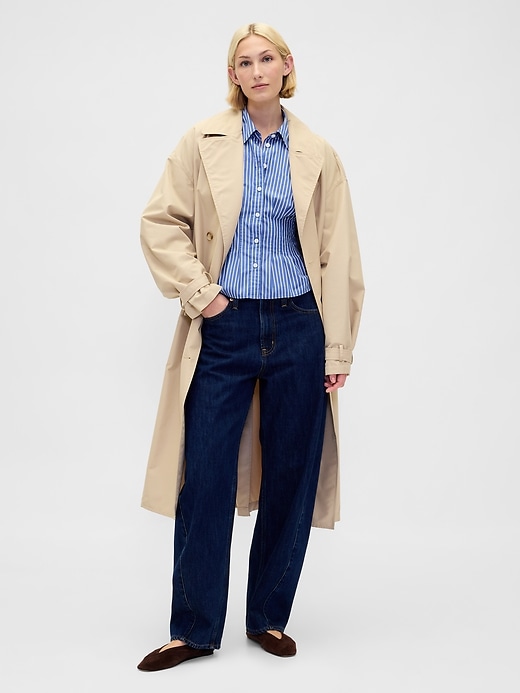 chemise cintrée en popeline de coton biologique
