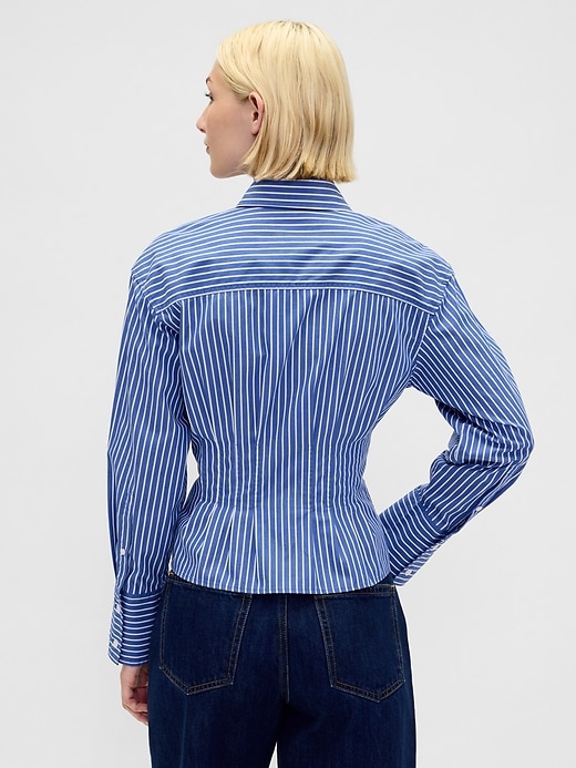 chemise cintrée en popeline de coton biologique