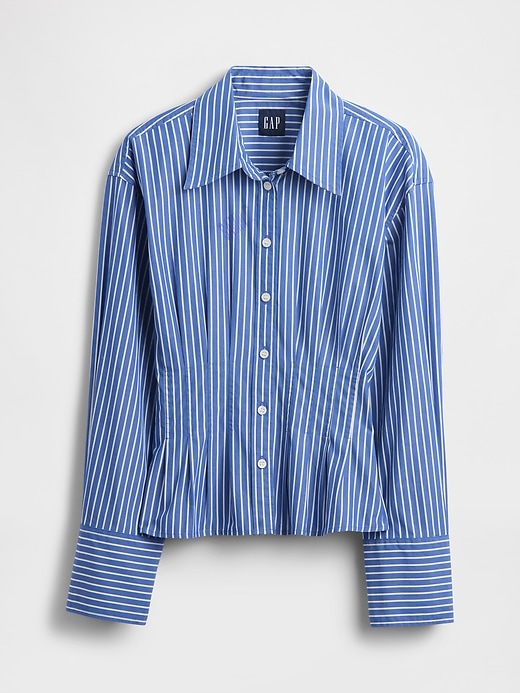 chemise cintrée en popeline de coton biologique