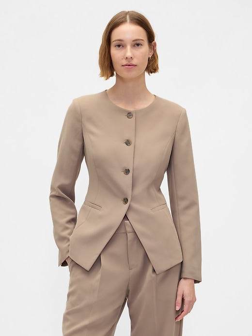blazer sans col