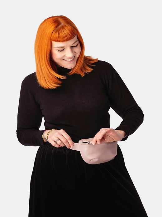 kibou mini sac ceinture portefeuille en cuir végétalien