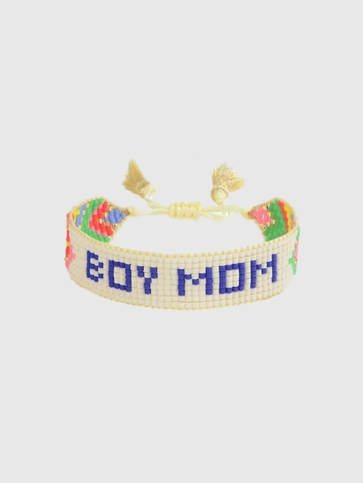 bracelet perlé hart pour maman de garçon