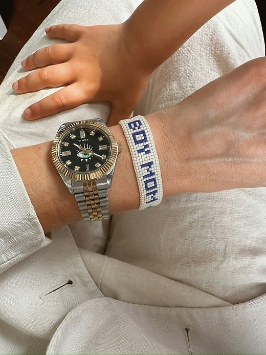 bracelet perlé hart pour maman de garçon