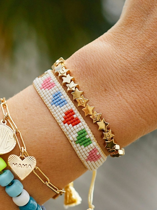 bracelet hart cœurs arc-en-ciel