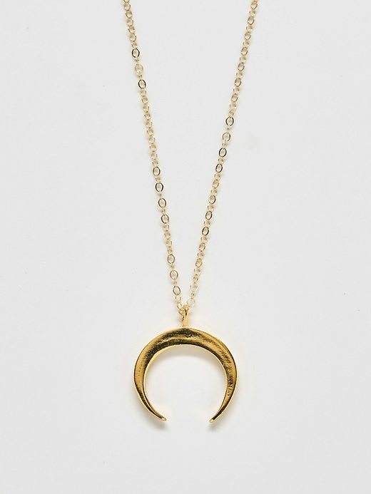 collier admiral row en or en forme de croissant de lune