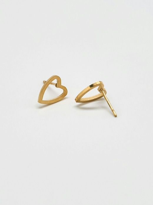 boucles doreilles admiral row en or contour de cœur
