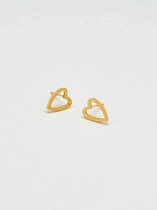 boucles doreilles admiral row en or contour de cœur