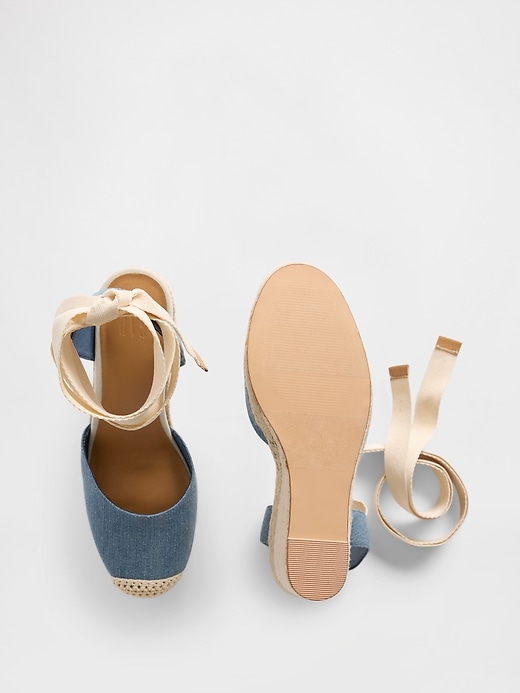 espadrilles compensées en denim