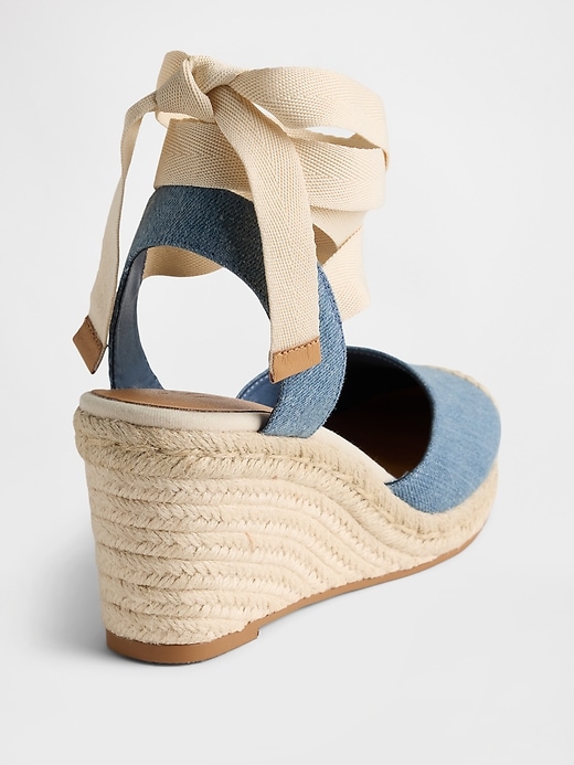 espadrilles compensées en denim