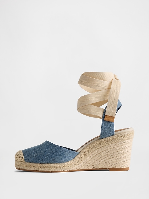 espadrilles compensées en denim