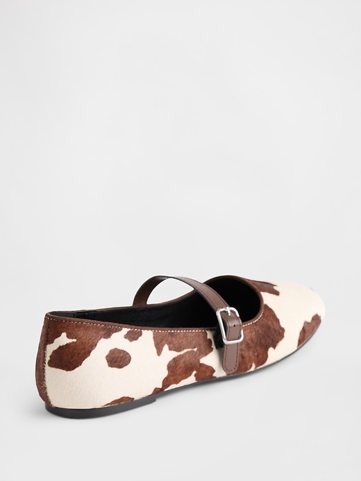 ballerines en veau imprimé vache