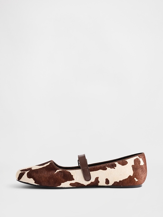 ballerines en veau imprimé vache