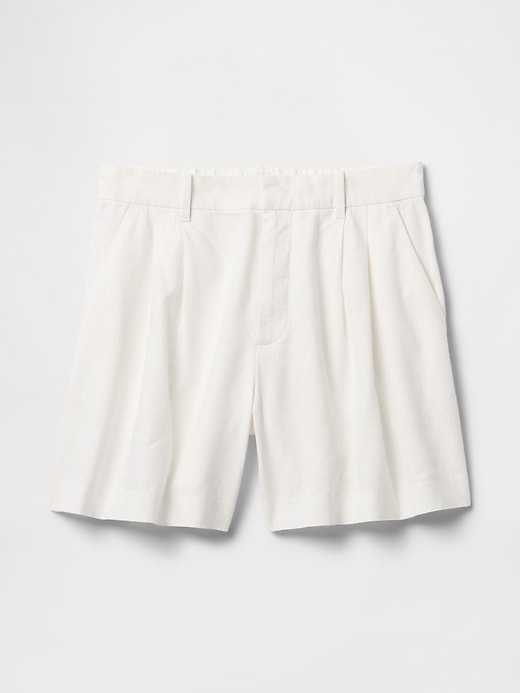 short taille haute en lin mélangé 365
