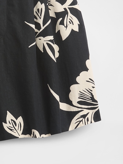 short taille haute en lin mélangé 365
