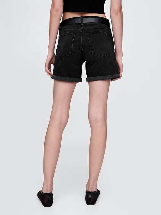 short en jean taille mi-haute 5 pouces style girlfriend