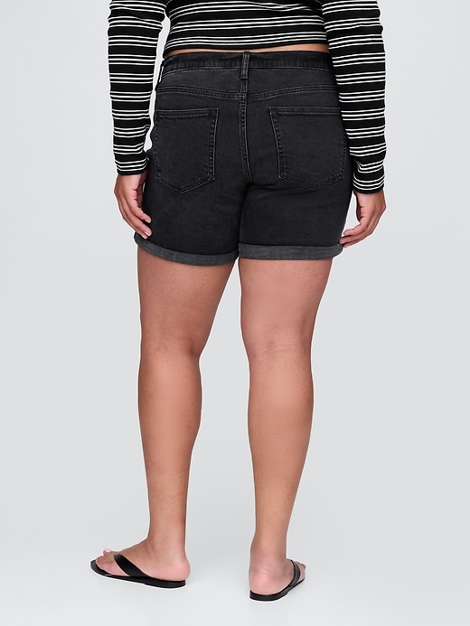short en jean taille mi-haute 5 pouces style girlfriend