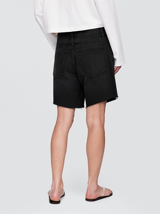 bermuda en denim ample taille mi-haute style années 90